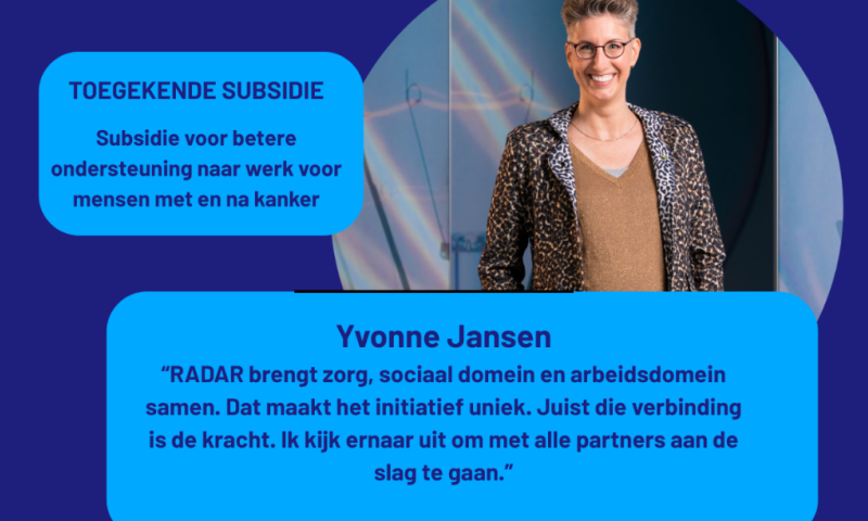 Een belangrijke stap voor mensen met en na kanker: RADAR gaat van start